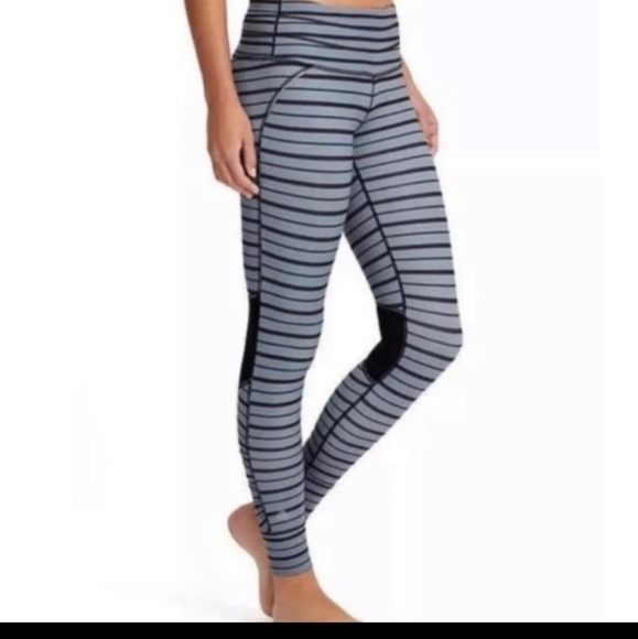 BOGO! Two Athleta Leggings. Relay gray & black and Oasis Contender, sz L - Picture 2 of 13